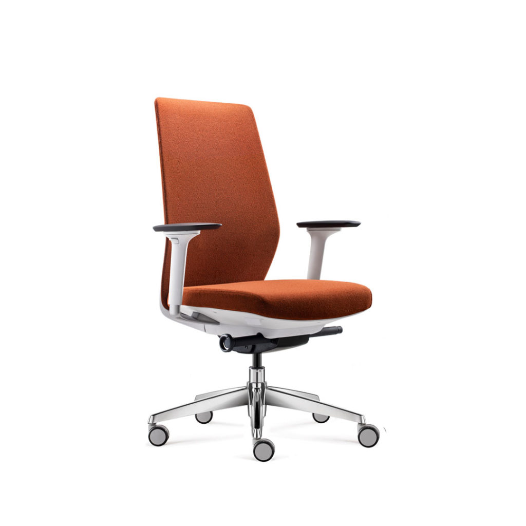 Cadeira Siena - cinza - laranja - grafite - Riccó Móveis